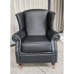 Chesterfield Fireside Chair Black